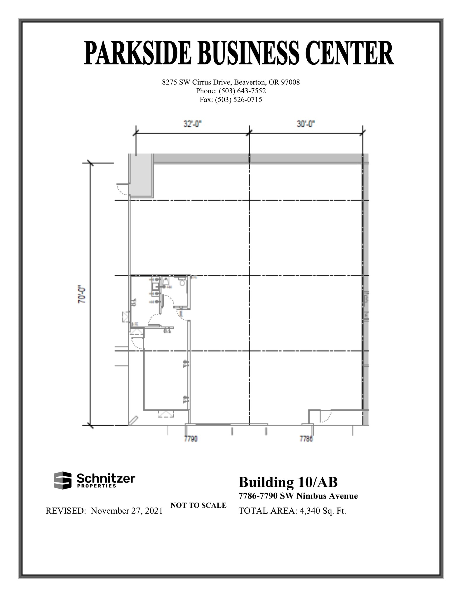 8362-8380 SW Nimbus Ave, Beaverton, OR à louer Plan de site– Image 1 sur 1