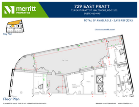 729 E Pratt St, Baltimore, MD à louer Plan d’étage– Image 1 sur 1