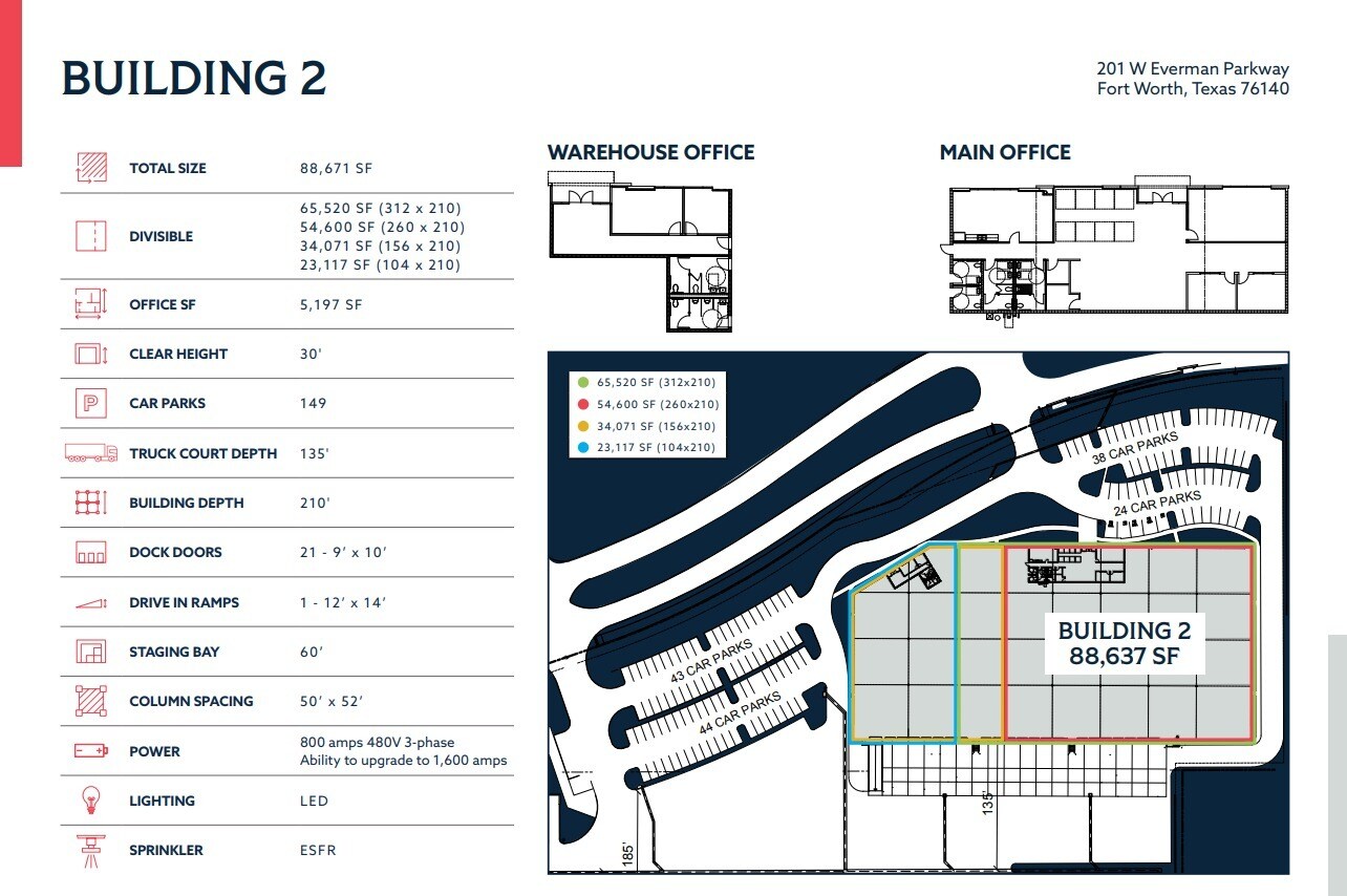 W Everman Pky, Fort Worth, TX à louer Plan d’étage– Image 1 sur 1