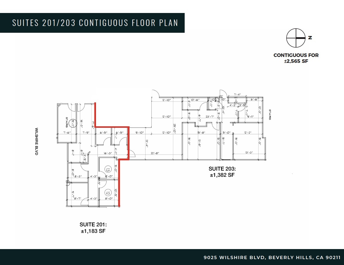 9025 Wilshire Blvd, Beverly Hills, CA à louer Plan d’étage– Image 1 sur 1