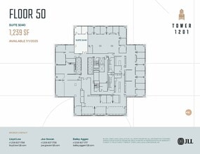 1201 3rd Ave, Seattle, WA à louer Plan d’étage– Image 2 sur 2