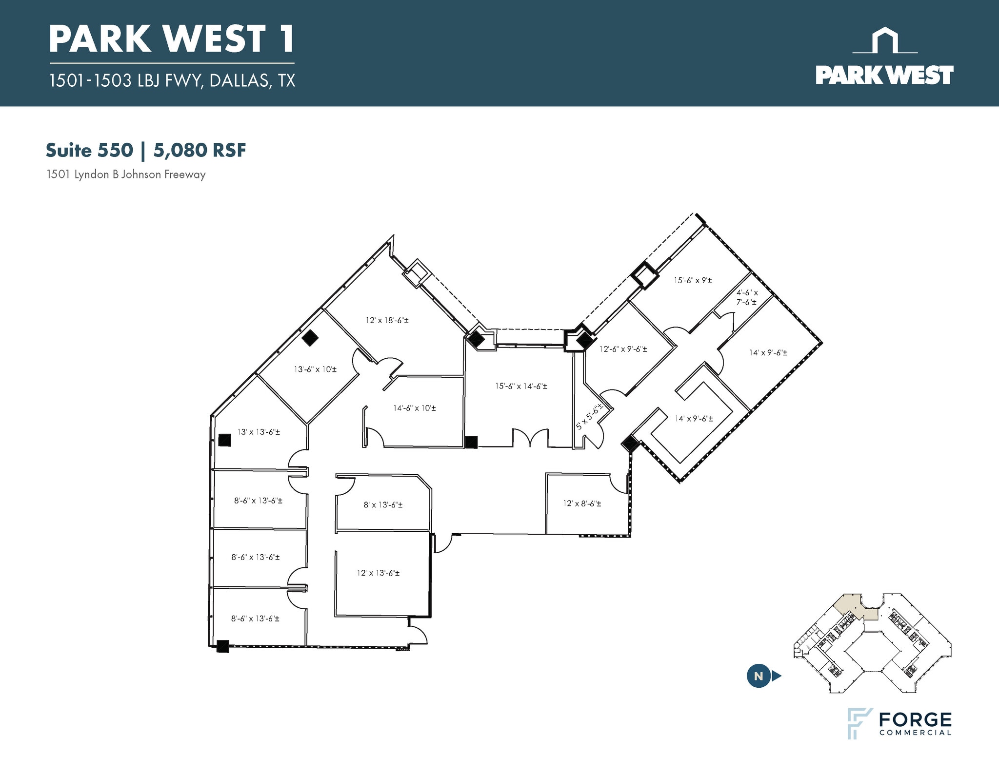 1501-1507 Lyndon B Johnson Fwy, Dallas, TX à louer Plan d’étage– Image 1 sur 2