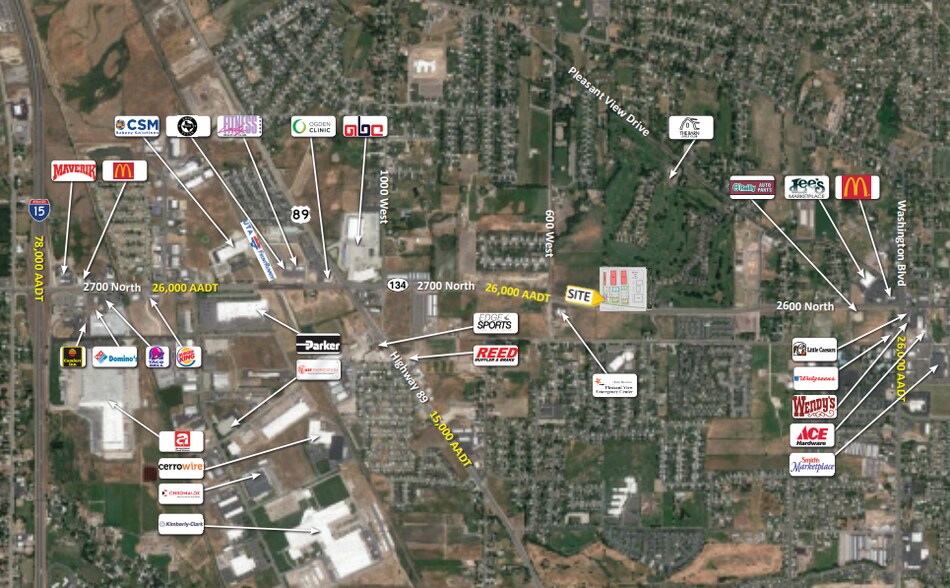 500 W 2700 N, Pleasant View, UT à vendre - Aérien – Image 2 sur 2