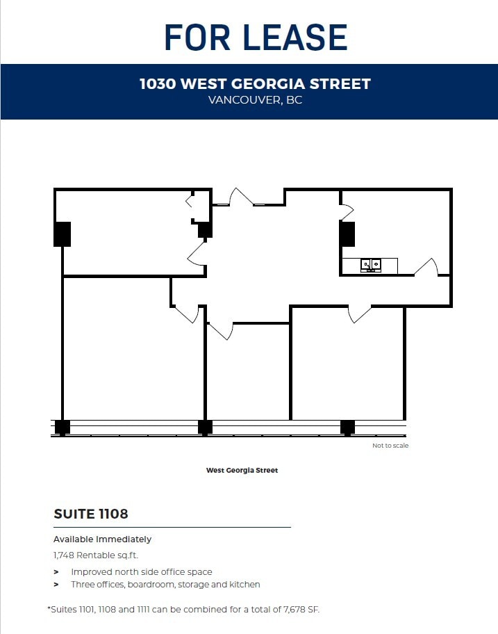 1030 W Georgia St, Vancouver, BC à louer Plan d’étage– Image 1 sur 1