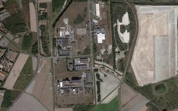 Gravelines - Vue aérienne vue de carte