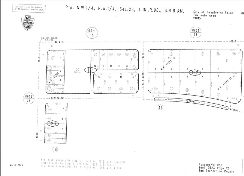 5785 Adobe Rd, Twentynine Palms, CA à louer - Plan cadastral – Image 2 sur 4