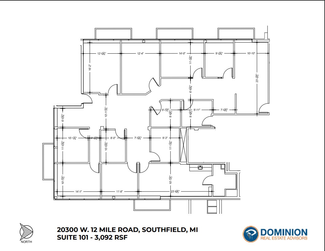 20300 W 12 Mile Rd, Southfield, MI à louer Plan d’étage– Image 1 sur 1