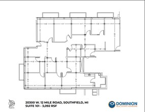 20300 W 12 Mile Rd, Southfield, MI à louer Plan d’étage– Image 1 sur 1