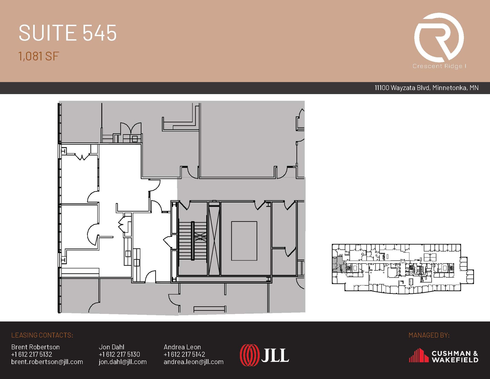 11100 Wayzata Blvd, Minnetonka, MN à louer Plan d’étage– Image 1 sur 1