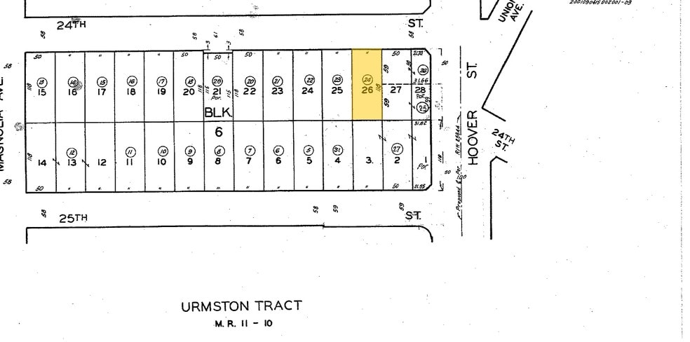 1116 W 24th St, Los Angeles, CA à louer - Plan cadastral – Image 3 sur 11