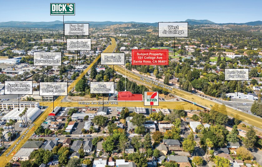 131 College Ave, Santa Rosa, CA à louer - Photo de l’immeuble – Image 2 sur 4