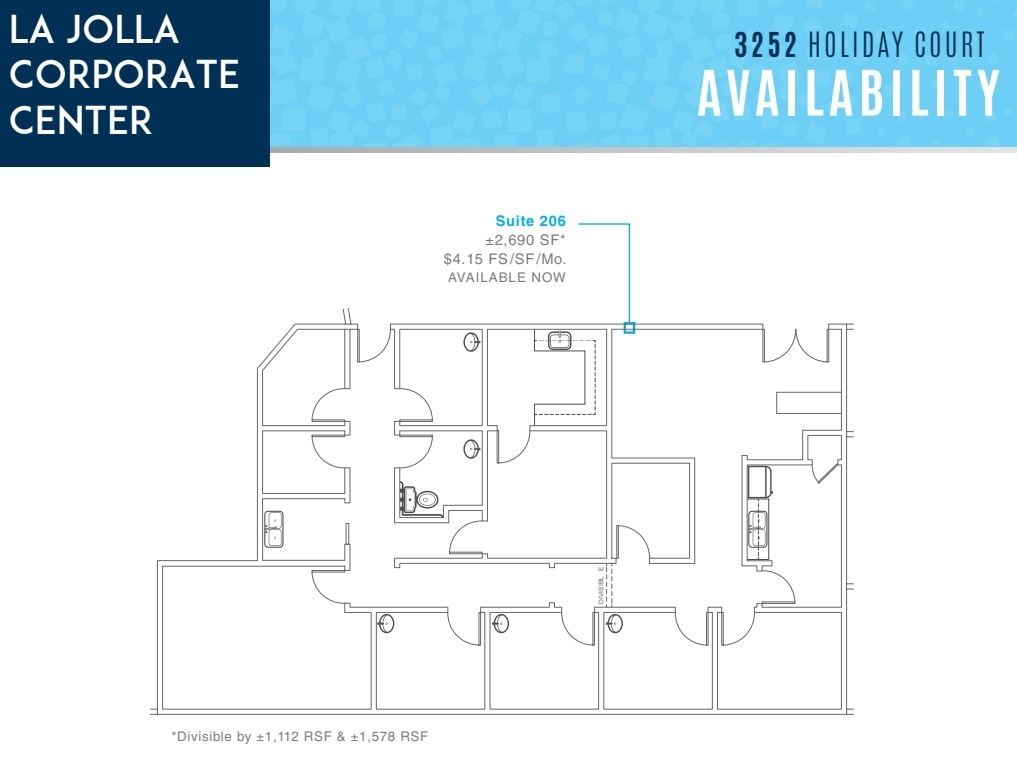8939 Villa La Jolla Dr, La Jolla, CA à louer Plan d’étage– Image 1 sur 1