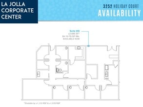 8939 Villa La Jolla Dr, La Jolla, CA à louer Plan d’étage– Image 1 sur 1