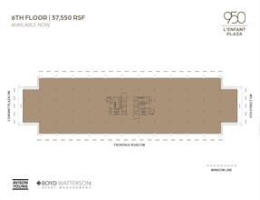 950 L'Enfant Plz SW, Washington, DC à louer Plan d’étage– Image 1 sur 1