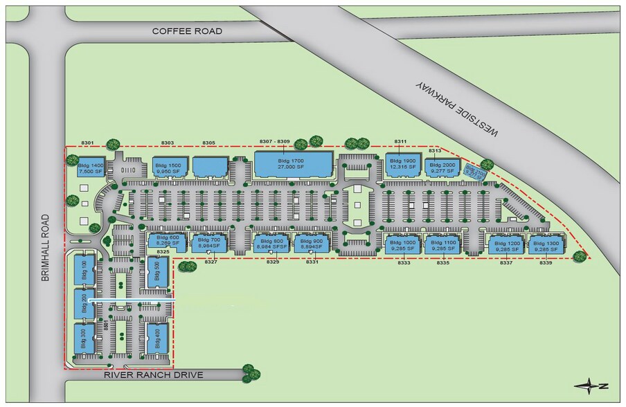 8305 Brimhall Rd, Bakersfield, CA à louer - Plan de site – Image 2 sur 3