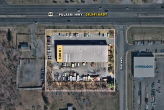 621-629 Pulaski Hwy, Joppa, MD - VUE AÉRIENNE  vue de carte