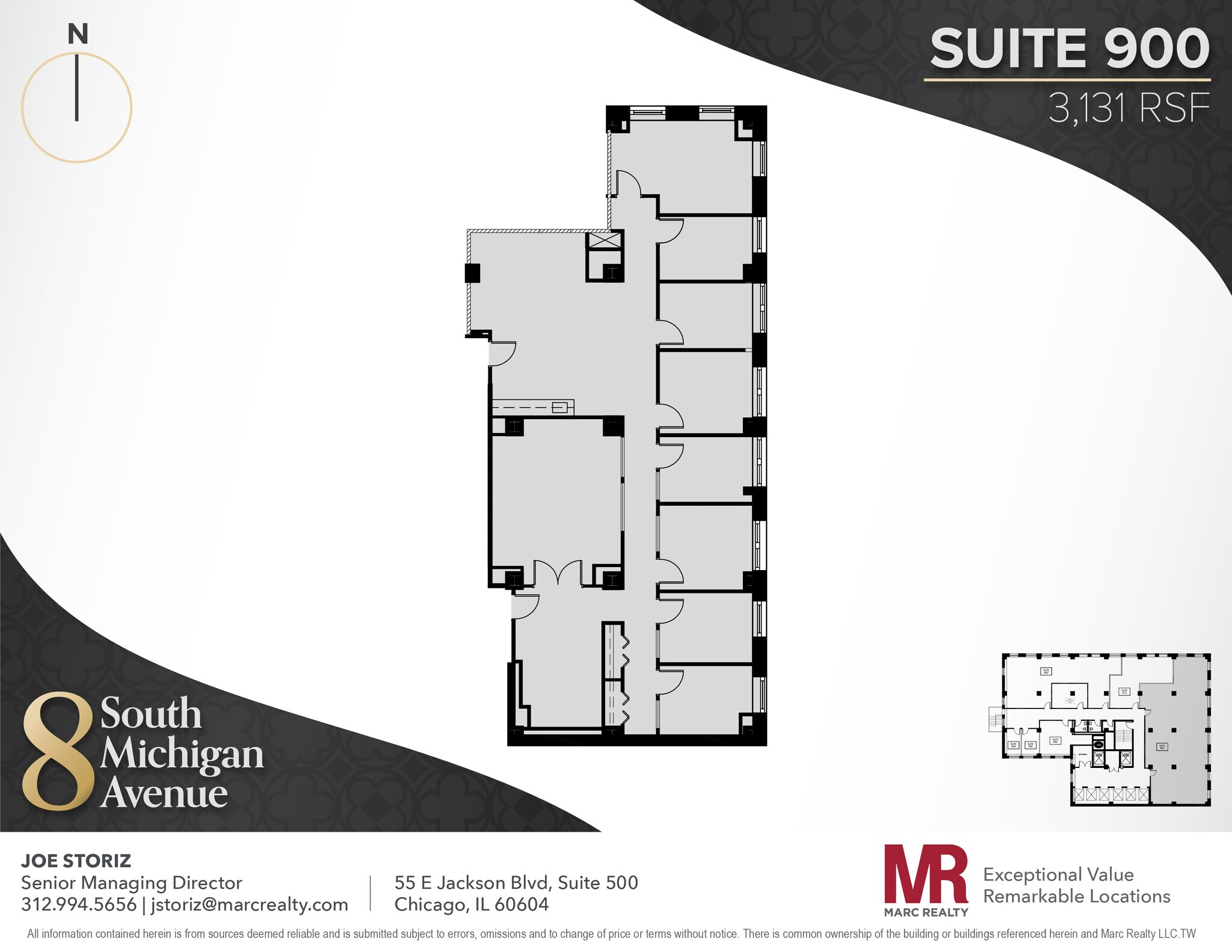 8 S Michigan Ave, Chicago, IL à louer Plan d’étage– Image 1 sur 2