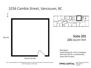 3256 Cambie St, Vancouver, BC à louer Plan de site– Image 1 sur 1