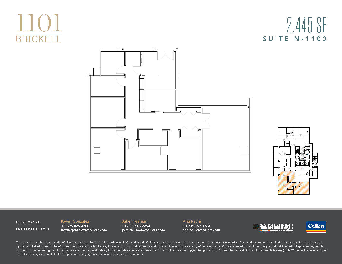 1101 Brickell Ave, Miami, FL à louer Plan d’étage– Image 1 sur 1