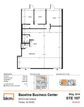 5024 S Ash Ave, Tempe, AZ à louer Plan d’étage– Image 1 sur 10