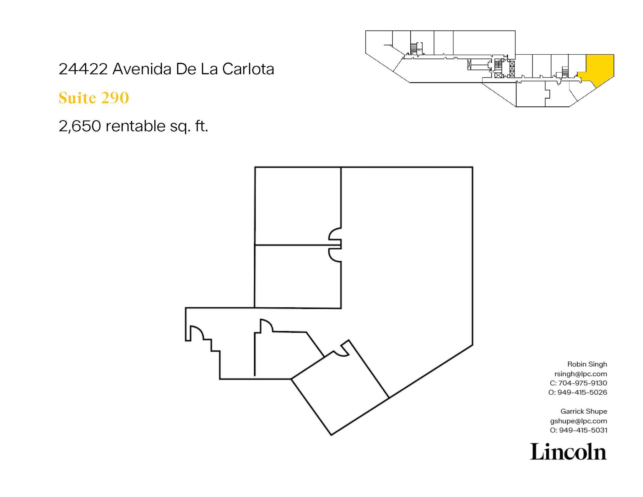 24422 Avenida De La Carlota, Laguna Hills, CA à louer Plan d’étage– Image 1 sur 1