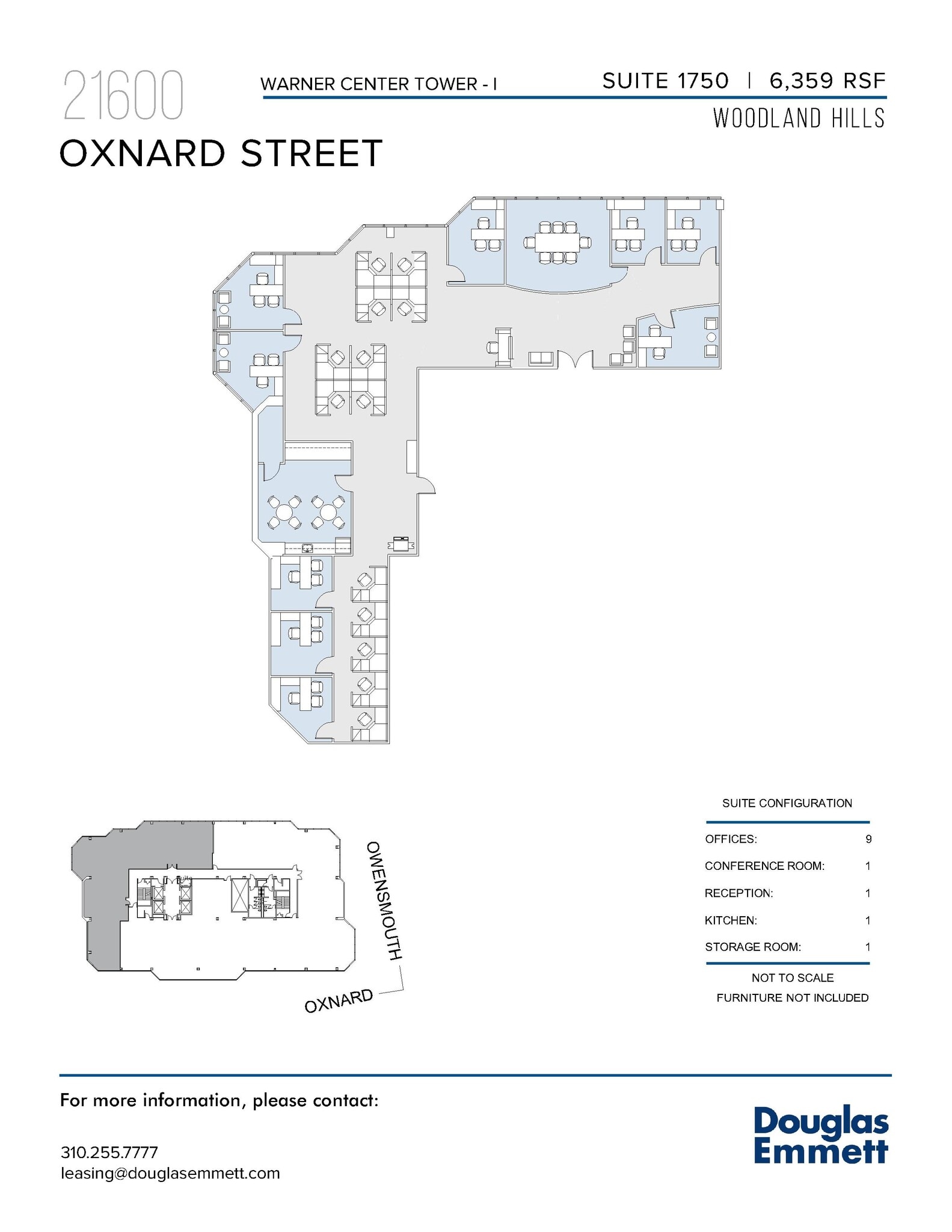 21600 Oxnard St, Woodland Hills, CA à louer Plan d’étage– Image 1 sur 1