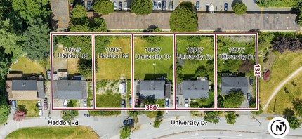 10977 University Dr, Surrey, BC - Vue aérienne vue de carte