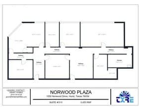 1550 Norwood Dr, Hurst, TX à louer Plan d’étage– Image 1 sur 1