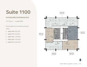 600 B St, San Diego, CA à louer Plan d’étage– Image 2 sur 2