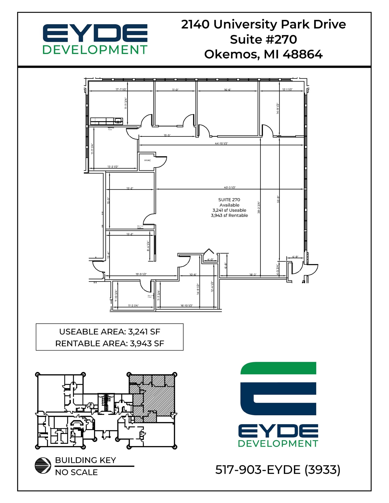 2140 University Park Dr, Okemos, MI à louer Plan de site– Image 1 sur 1