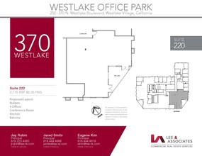 250 N Westlake Blvd, Westlake Village, CA à louer Plan d’étage– Image 1 sur 1