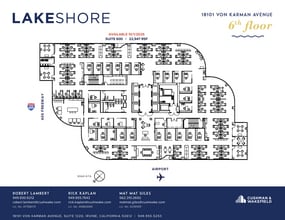 18101 Von Karman Ave, Irvine, CA à louer Plan d’étage– Image 2 sur 3