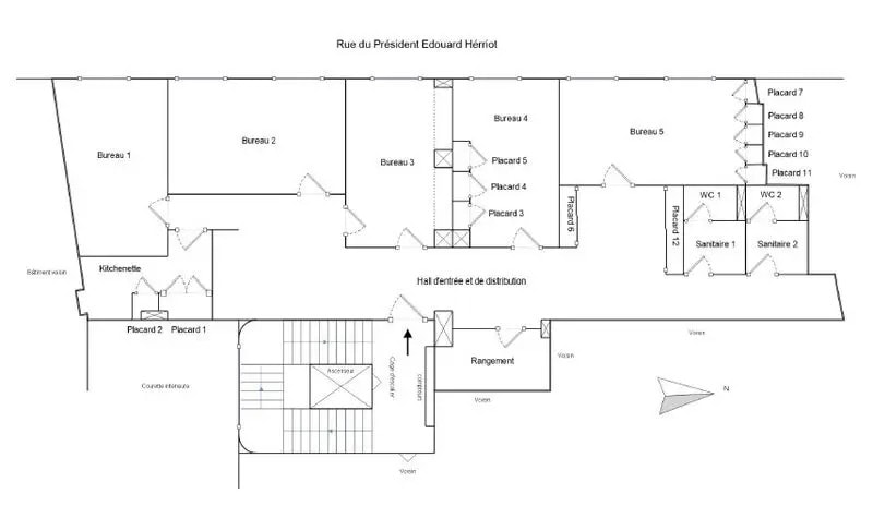 Bureau dans Lyon à louer - Plan d’étage – Image 2 sur 2