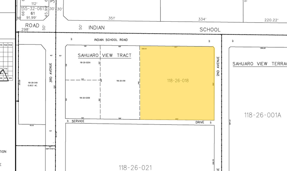 201 W Indian School Rd, Phoenix, AZ à louer - Plan cadastral – Image 2 sur 15