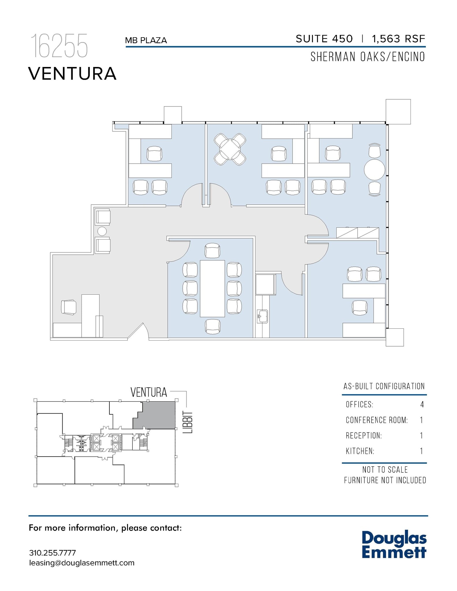16255 Ventura Blvd, Encino, CA à louer Plan d’étage– Image 1 sur 1