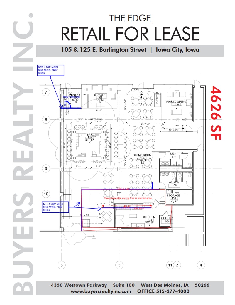 300 S Clinton St, Iowa City, IA à louer Plan d’étage– Image 1 sur 1