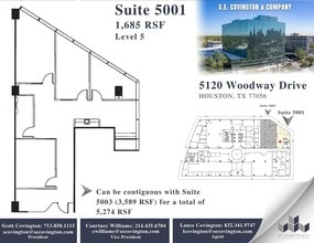 5120 Woodway Dr, Houston, TX à louer Plan d’étage– Image 1 sur 2