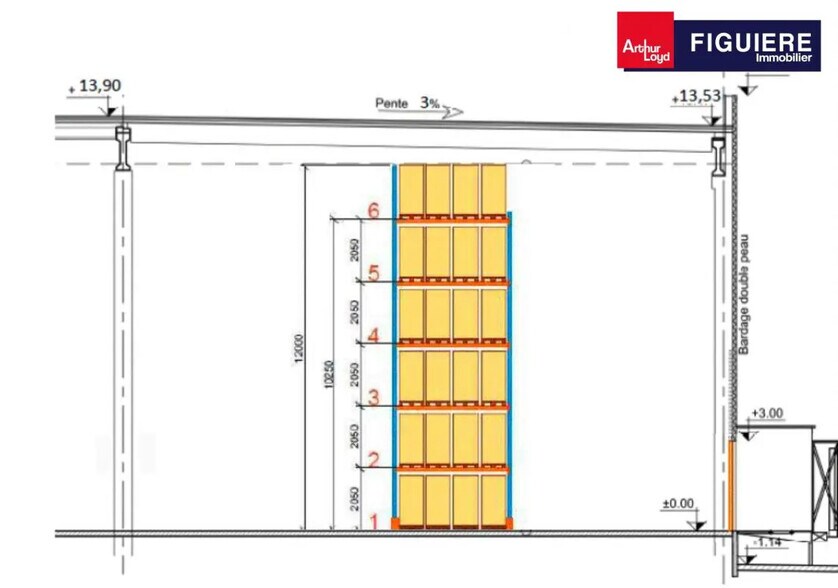 Industriel/Logistique dans Fos-sur-Mer à louer - Plan d’étage – Image 2 sur 4