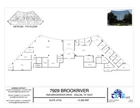 7929 Brookriver Dr, Dallas, TX à louer Plan d’étage– Image 1 sur 11