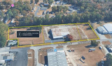496-544 E Industrial Way, Macon-Bibb, GA - Vue aérienne vue de carte