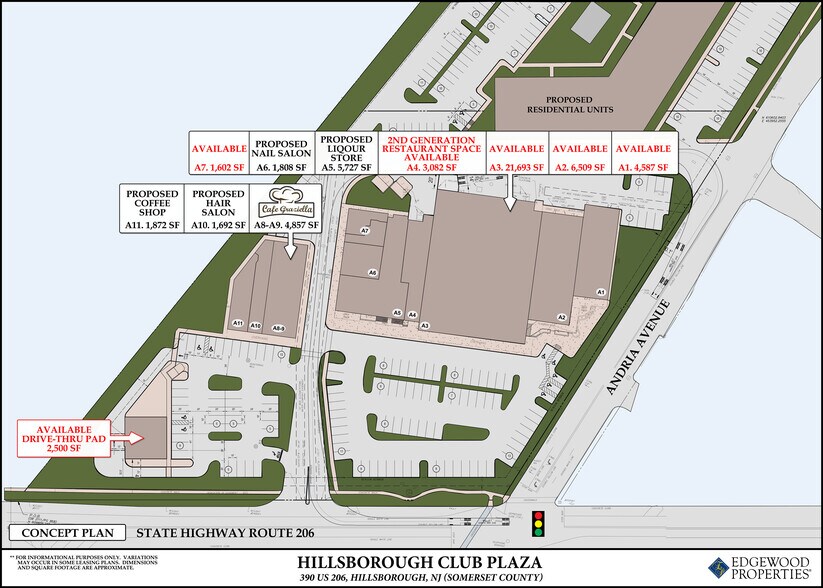 390 Route 206, Hillsborough, NJ à louer - Plan de site – Image 2 sur 3