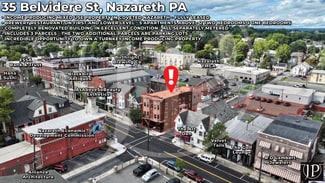 Plus de détails pour 35 Belvidere St, Nazareth, PA - Local commercial à vendre