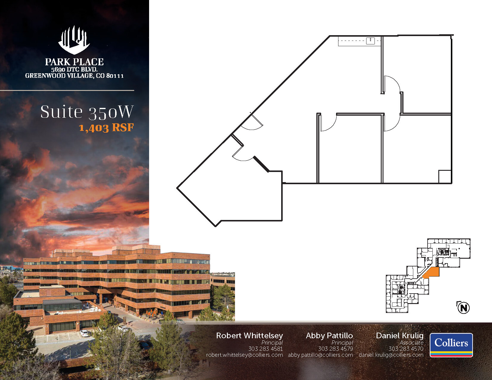 5690 DTC Blvd, Greenwood Village, CO à louer Plan d’étage– Image 1 sur 1