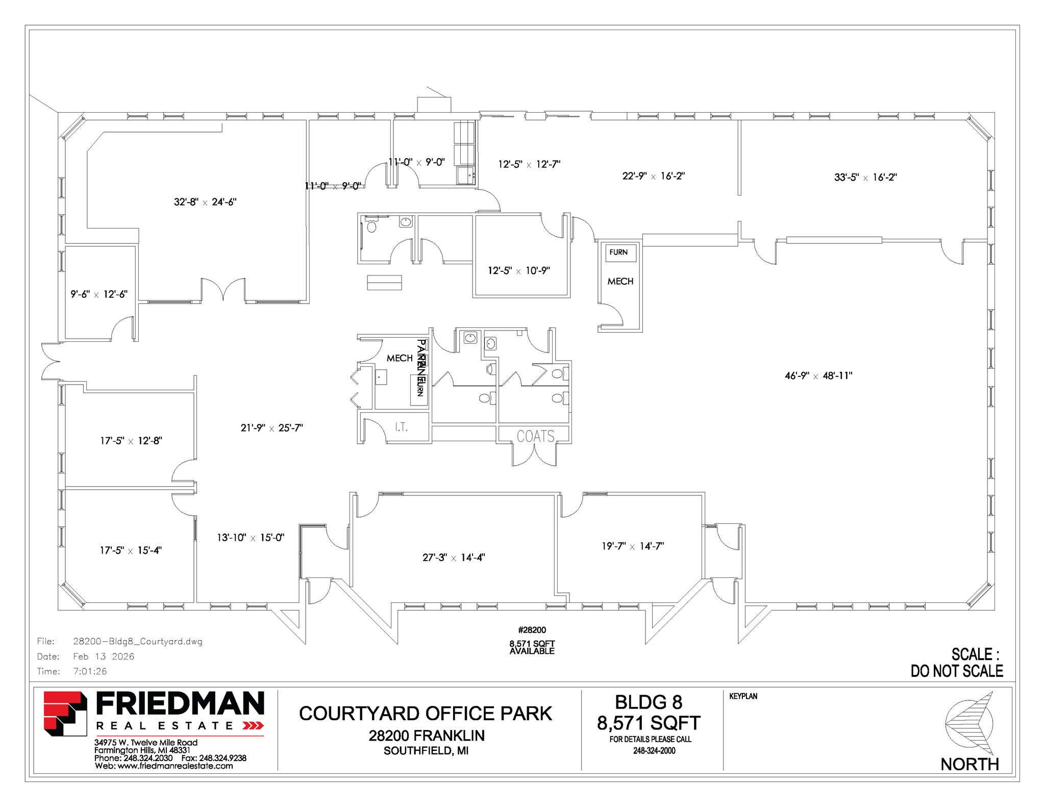 28280-28290 Franklin Rd, Southfield, MI à louer Plan d’étage– Image 1 sur 1