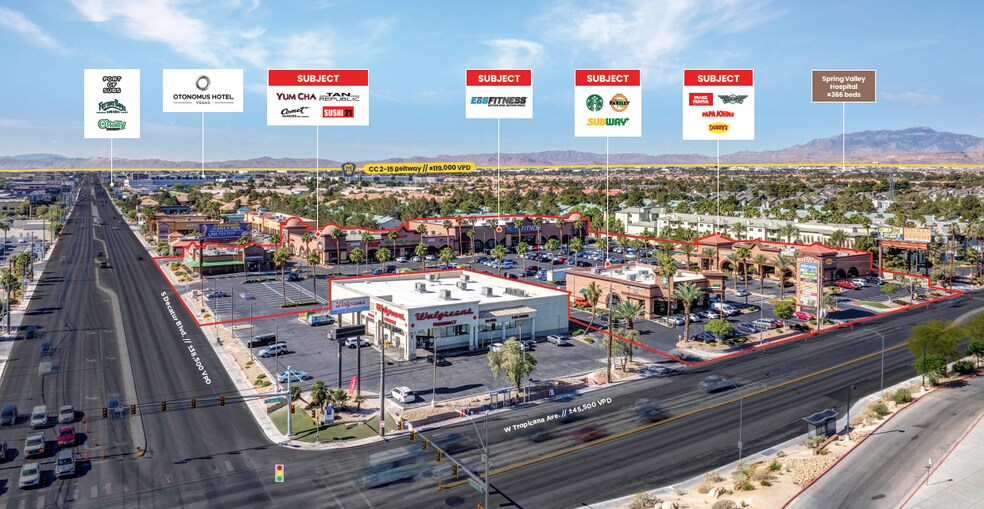 4965-5035 W Tropicana Ave, Las Vegas, NV à vendre - Aérien – Image 3 sur 14