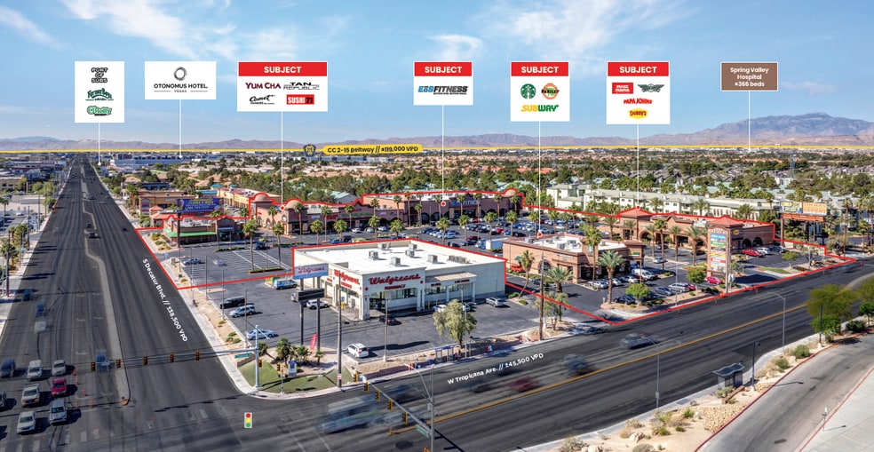 4965-5035 W Tropicana Ave, Las Vegas, NV à vendre - Aérien – Image 3 sur 14