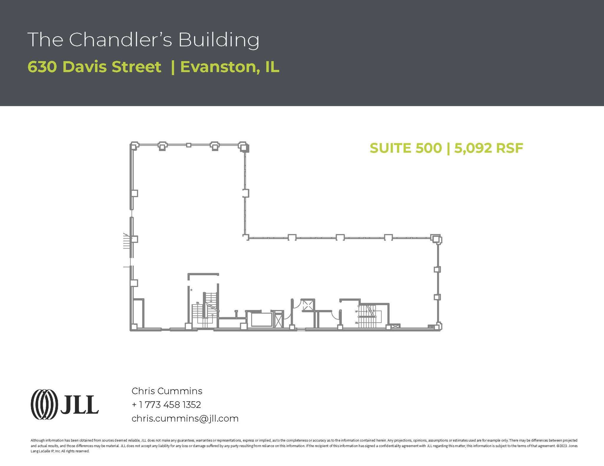 630 Davis St, Evanston, IL à louer Plan d’étage– Image 1 sur 1