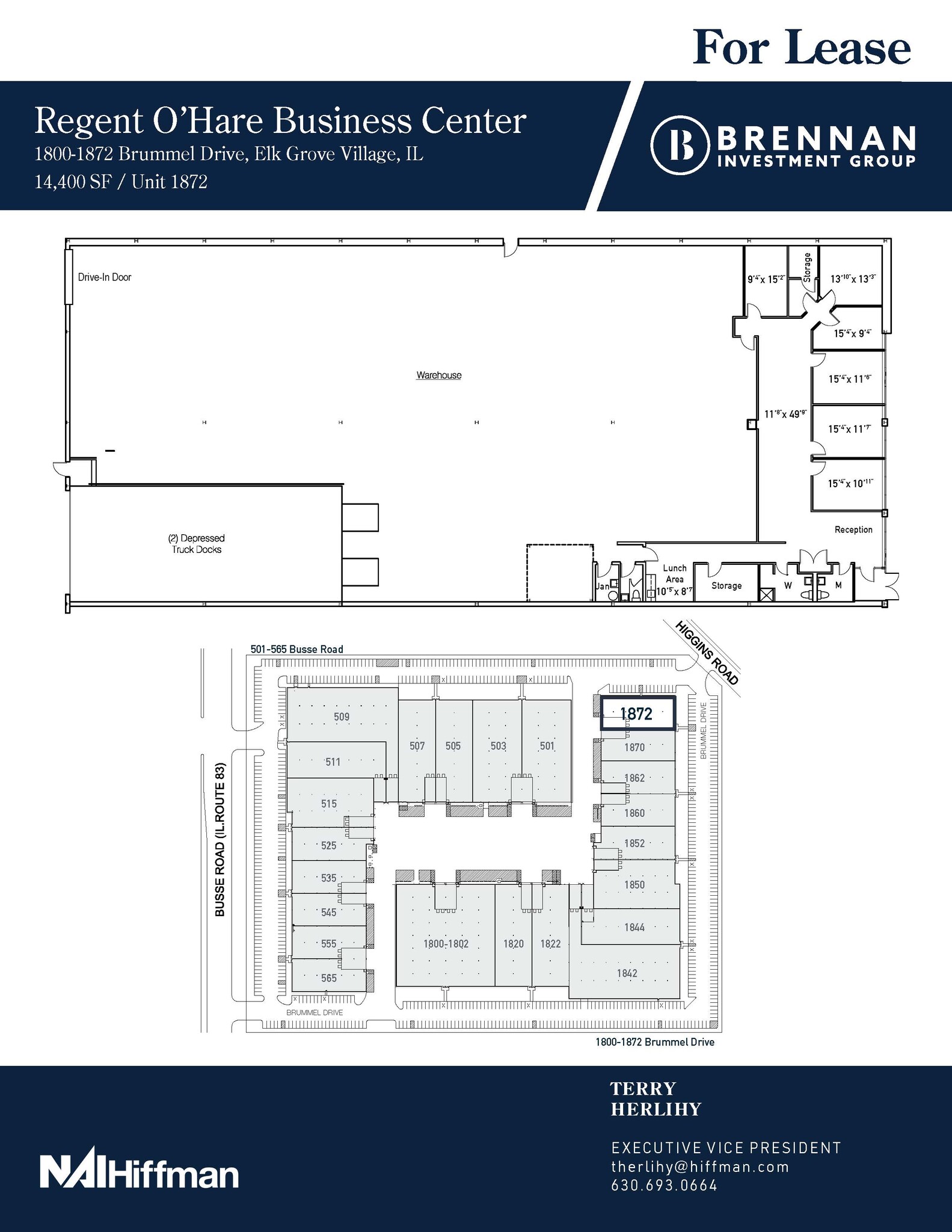 1800-1872 Brummel Ave, Elk Grove Village, IL à louer Plan d’étage– Image 1 sur 1