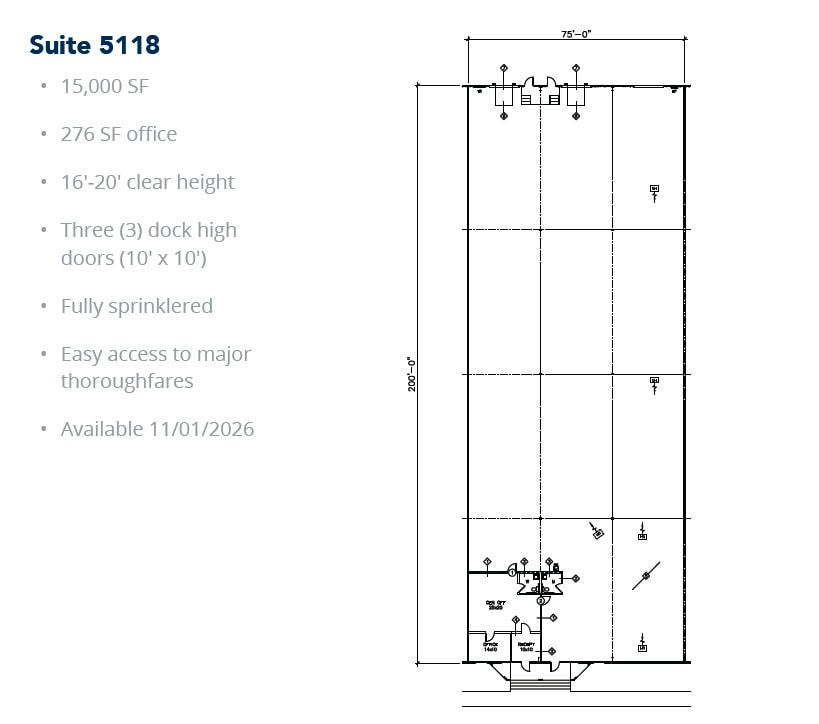 5029-5047 Martin Luther King Fwy, Fort Worth, TX à louer Plan d’étage– Image 1 sur 1