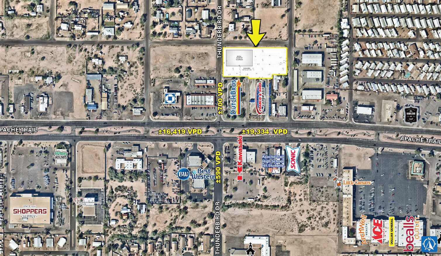 NEC Apache Trail & N Thunderbird Dr, Apache Junction, AZ à vendre Aérien– Image 1 sur 3